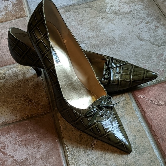 Jones New York Shoes - Jones of New York Green Crocodile Leather Pump Jones New York Shoes - Jones of New York Green Crocodile Leather Pump